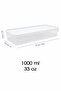 8-Piece Refrigerator Organizer - Refrigerator Suitable Storage Container Multi-Purpose Kitchen Organizer 1000ml White - 6