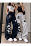 Women's 2-Pack Side Strip Fluted Graffiti Axolotl Printed Loose Fit Comfortable Women's Sweatpants