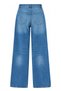 Laser Cut Cuffed Washed Jeans - 2
