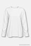 Oversize Uzun Kollu Basic Beyaz Tişört - 5