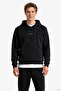 Men's black hooded sweatshirt