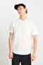 Men's Relaxed Fit Textured Basic T-Shirt - W 2510718104 - 4