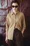 Striped Sleeve Fold Detail Shirt - Beige - 3