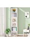 Tribesigns 180cm Tall Narrow Bookcase, Modern White Corner Bookcase with Storage, 6 Tier Cube Display Shelves for Home Office - 2