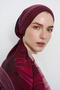 Yakamoz patterned floss viscose shawl - plum - 2