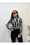 Black and White Zebra Pattern Sweater - 2Y231022 - 2
