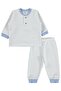 Striped 6-18 Months Pajama Set - Blue - 4