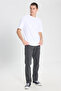 Regular Fit Normal Cut Crew Neck 100% Cotton White Men's T-shirt - 4