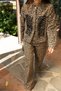Leopard Pattern Jacket with Button and Embroidery Detail - 2