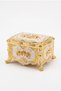 Gold-Looking Rose Embellished Decorative Jewelry Box Small Size