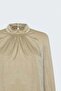 Long Sleeve Blouse - Beige - 3
