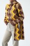 Women's Camel Crew Neck Scarf Knitwear Cardigan