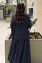 Crochet Knitwear Embroidered Blouse and Hemmed Skirt Set - 4