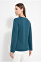 Slit Gathered Tunic 13231 - Petrol - 3