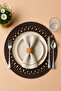 Decorative Single Placemat Patterned Tricot Model Round American Style Placemat Knitted Placemat Handmade Stylish Table Decoration Dining Table Breakfast Table Tableware Decor Home and Kitchen Accessory