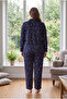 Suede Fabric Front Buttoned Plus Size Women's Pajama Set 2800 - 5