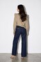 Khaki Shirt with Ruffle Detail on the Collar and Front - 4