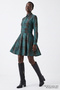 Long Sleeve Regular Mini Dress with Waist Detail