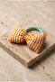 Gingham Fluffy Bow Rubber Buckle Green/Orange - 3