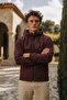 Men's Trend Casual Lined Burgundy Raincoat & Windbreaker - 4