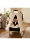 100% Cotton Double Layer Cream Muslin & Knitted Pique Stroller Cover, Back Support Cushion, Baby Blankets and Pillow Set - 2