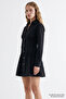 Waist-Slimming Metal Buttoned Slim Fit Mini Dress - 4