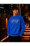 Men's Serenity Written and Tan Frame Detailed Crew Neck Casual Regular Fit Sweatshirt
