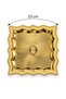 6'Li Lotus Gold Metal 23 cm Square Tea, Coffee, Cake Serving Tray Decorative Presentation Tray - 4