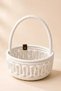 Decorative Knitted Basket with Handles (19X7 cm) |   Multi-Purpose Organizer & Candy Holder (12 Colors)