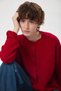 Buttoned knit cardigan red - 7