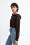 Glitter Crop Sweatshirt H13235 - 2