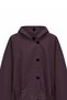 High Collar Pencil Jacket Claret Red - 4