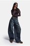 Women's Denim Color 4W6-11 Barrel Fit Special Design Denim Jeans with Bird Eye Detail - 4