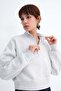 Zippered Collar Sweatshirt S10741 - 2