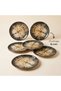 Colosseum 6-Piece Porcelain Cake & Dessert Plate Set 17 cm - Pattern and Glaze Guaranteed - 2