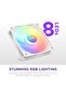 F120 RGB Core Triple Pack - 3 x 120mm Hub-Mounted RGB Fans with RGB Controller - 8 Individually-Addressable LEDs - Semi-Translucent Blades - High Static Pressure & Airflow - CAM Software - White - 2