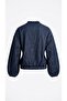 Denim Taşlı Bomber Ceket - 3