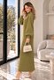 Turtleneck Knitwear Dress K3048 Oil Green