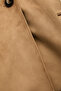 Suede Belted Lined Padded Regular Trench Coat - 4