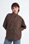 Scarf Detailed Striped Shirt G3236 - 2