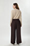 Oysho Wide Leg Pants Brown - 3