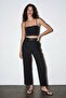 Women's Black Belt Detailed Trousers