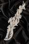 Stone-Embellished Leaf Appliqué with Pearls