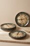 Colosseum 6-Piece Porcelain Serving Plate Set 25 cm - Pattern and Glaze Guaranteed