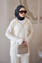 Modest Two Piece Set - Cream - Long - 3