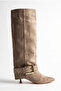 Knee-High Boots - Ecru - Evening / Daily - 3