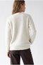 7069 Women's Boucle Textured Oversize Knitwear Cardigan with Pockets Cream - 5