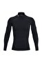 Men's Black Ua Hg Armour Comp Mock Ls Tshirt - 4