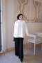 Cream Corsman Layered Sleeve Knitwear Tunic with Stones on the Shoulder - 3