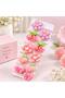 Colorful Hair Clip Set with Flower and Heart Figures, Children's Hair Ties, 10 Pieces - Pink - 4